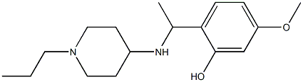 5-methoxy-2-{1-[(1-propylpiperidin-4-yl)amino]ethyl}phenol Struktur