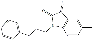 5-methyl-1-(3-phenylpropyl)-2,3-dihydro-1H-indole-2,3-dione Struktur