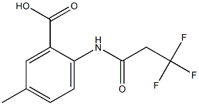 5-methyl-2-(3,3,3-trifluoropropanamido)benzoic acid Struktur