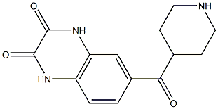 6-(piperidin-4-ylcarbonyl)-1,4-dihydroquinoxaline-2,3-dione Struktur