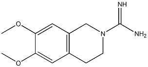 6,7-dimethoxy-1,2,3,4-tetrahydroisoquinoline-2-carboximidamide Struktur