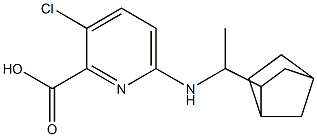 6-[(1-{bicyclo[2.2.1]heptan-2-yl}ethyl)amino]-3-chloropyridine-2-carboxylic acid Struktur