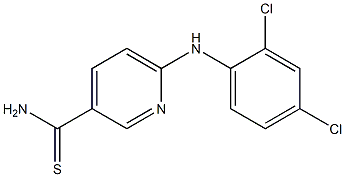 6-[(2,4-dichlorophenyl)amino]pyridine-3-carbothioamide Struktur