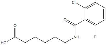 6-[(2-chloro-6-fluorophenyl)formamido]hexanoic acid Struktur