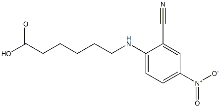 6-[(2-cyano-4-nitrophenyl)amino]hexanoic acid Struktur