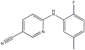 6-[(2-fluoro-5-methylphenyl)amino]pyridine-3-carbonitrile Struktur