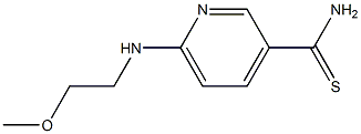 6-[(2-methoxyethyl)amino]pyridine-3-carbothioamide Struktur