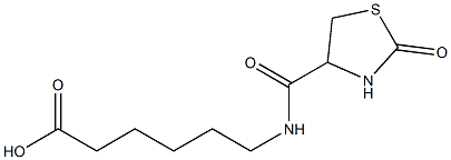 6-[(2-oxo-1,3-thiazolidin-4-yl)formamido]hexanoic acid Struktur