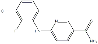 6-[(3-chloro-2-fluorophenyl)amino]pyridine-3-carbothioamide Struktur