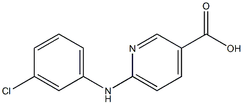 6-[(3-chlorophenyl)amino]pyridine-3-carboxylic acid Struktur