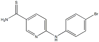 6-[(4-bromophenyl)amino]pyridine-3-carbothioamide Struktur