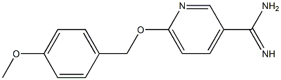 6-[(4-methoxyphenyl)methoxy]pyridine-3-carboximidamide Struktur