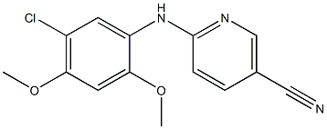 6-[(5-chloro-2,4-dimethoxyphenyl)amino]nicotinonitrile Struktur