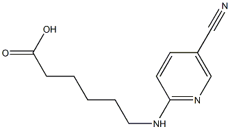 6-[(5-cyanopyridin-2-yl)amino]hexanoic acid Struktur