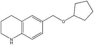 6-[(cyclopentyloxy)methyl]-1,2,3,4-tetrahydroquinoline Struktur