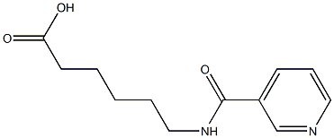 6-[(pyridin-3-ylcarbonyl)amino]hexanoic acid Struktur