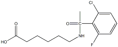 6-[1-(2-chloro-6-fluorophenyl)acetamido]hexanoic acid Struktur