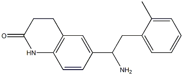 6-[1-amino-2-(2-methylphenyl)ethyl]-1,2,3,4-tetrahydroquinolin-2-one Struktur