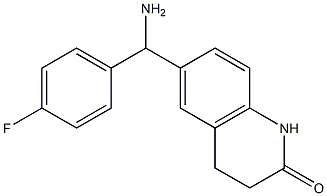 6-[amino(4-fluorophenyl)methyl]-1,2,3,4-tetrahydroquinolin-2-one Struktur