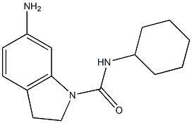 6-amino-N-cyclohexyl-2,3-dihydro-1H-indole-1-carboxamide Struktur