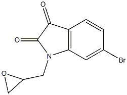 6-bromo-1-(oxiran-2-ylmethyl)-2,3-dihydro-1H-indole-2,3-dione Struktur