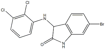 6-bromo-3-[(2,3-dichlorophenyl)amino]-2,3-dihydro-1H-indol-2-one Struktur