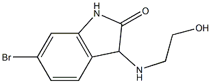 6-bromo-3-[(2-hydroxyethyl)amino]-2,3-dihydro-1H-indol-2-one Struktur