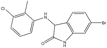 6-bromo-3-[(3-chloro-2-methylphenyl)amino]-2,3-dihydro-1H-indol-2-one Struktur