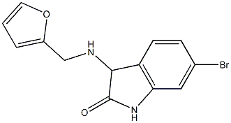 6-bromo-3-[(furan-2-ylmethyl)amino]-2,3-dihydro-1H-indol-2-one Struktur