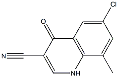 6-chloro-8-methyl-4-oxo-1,4-dihydroquinoline-3-carbonitrile Struktur