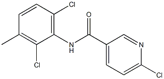 6-chloro-N-(2,6-dichloro-3-methylphenyl)pyridine-3-carboxamide Struktur