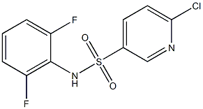 6-chloro-N-(2,6-difluorophenyl)pyridine-3-sulfonamide Struktur