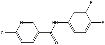 6-chloro-N-(3,4-difluorophenyl)pyridine-3-carboxamide Struktur