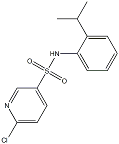 6-chloro-N-[2-(propan-2-yl)phenyl]pyridine-3-sulfonamide Struktur