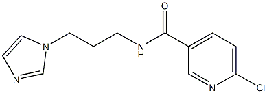 6-chloro-N-[3-(1H-imidazol-1-yl)propyl]pyridine-3-carboxamide Struktur