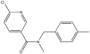 6-chloro-N-methyl-N-[(4-methylphenyl)methyl]pyridine-3-carboxamide Struktur