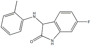 6-fluoro-3-[(2-methylphenyl)amino]-2,3-dihydro-1H-indol-2-one Struktur