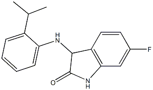 6-fluoro-3-{[2-(propan-2-yl)phenyl]amino}-2,3-dihydro-1H-indol-2-one Struktur