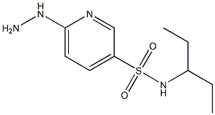 6-hydrazinyl-N-(pentan-3-yl)pyridine-3-sulfonamide Struktur