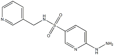 6-hydrazinyl-N-(pyridin-3-ylmethyl)pyridine-3-sulfonamide Struktur