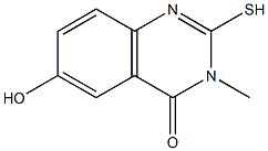 6-hydroxy-2-mercapto-3-methylquinazolin-4(3H)-one Struktur