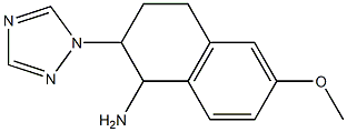 6-methoxy-2-(1H-1,2,4-triazol-1-yl)-1,2,3,4-tetrahydronaphthalen-1-amine Struktur