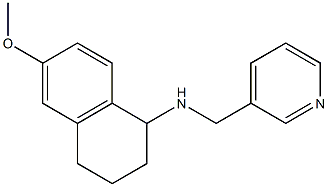 6-methoxy-N-(pyridin-3-ylmethyl)-1,2,3,4-tetrahydronaphthalen-1-amine Struktur