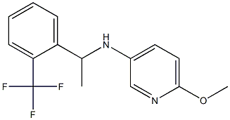 6-methoxy-N-{1-[2-(trifluoromethyl)phenyl]ethyl}pyridin-3-amine Struktur