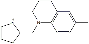 6-methyl-1-(pyrrolidin-2-ylmethyl)-1,2,3,4-tetrahydroquinoline Struktur