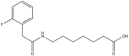 7-{[(2-fluorophenyl)acetyl]amino}heptanoic acid Struktur