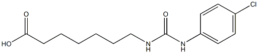 7-{[(4-chlorophenyl)carbamoyl]amino}heptanoic acid Struktur