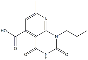 7-methyl-2,4-dioxo-1-propyl-1H,2H,3H,4H-pyrido[2,3-d]pyrimidine-5-carboxylic acid Struktur