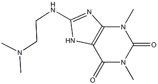 8-{[2-(dimethylamino)ethyl]amino}-1,3-dimethyl-2,3,6,7-tetrahydro-1H-purine-2,6-dione Struktur