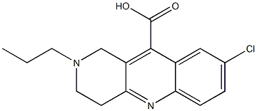 8-chloro-2-propyl-1H,2H,3H,4H-benzo[b]1,6-naphthyridine-10-carboxylic acid Struktur